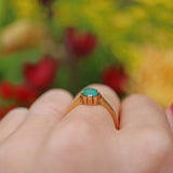 Ellibelle Jewellery EDWARDIAN TURQUOISE 15CT GOLD SOLITAIRE RING