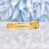 Ellibelle Jewellery Emerald & Diamond 18ct Gold Five Stone Ring