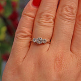 Ellibelle Jewellery French Art Deco Diamond Platinum Trilogy Ring (0.85ct)
