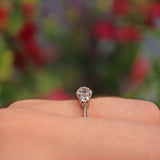 Ellibelle Jewellery French Art Deco Diamond Platinum Trilogy Ring (0.85ct)