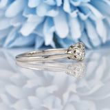 Ellibelle Jewellery French Art Deco Diamond Platinum Trilogy Ring (0.85ct)