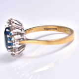Ellibelle Jewellery London Blue Topaz & Diamond Pear Shaped Cluster Ring