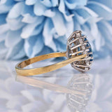 Ellibelle Jewellery London Blue Topaz & Diamond Pear Shaped Cluster Ring
