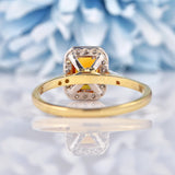 Ellibelle Jewellery Madeira Citrine & Diamond 9ct Gold Cluster Ring