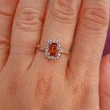 Ellibelle Jewellery Madeira Citrine & Diamond 9ct Gold Cluster Ring