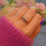 Ellibelle Jewellery Marquise Sapphire & Diamond 14k Gold Ring