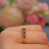 Ellibelle Jewellery Marquise Sapphire & Diamond 14k Gold Ring
