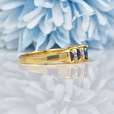 Ellibelle Jewellery Marquise Sapphire & Diamond 14k Gold Ring