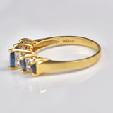 Ellibelle Jewellery Marquise Sapphire & Diamond 14k Gold Ring