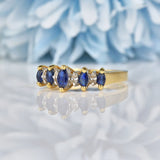 Ellibelle Jewellery Marquise Sapphire & Diamond 14k Gold Ring