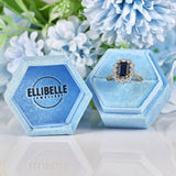 Ellibelle Jewellery Natural Blue Sapphire & Diamond 18ct Gold Cluster Ring (3.14ct)