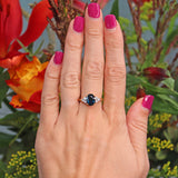 Ellibelle Jewellery Natural Blue Sapphire & Diamond 18ct Gold Ring (2.92ct)