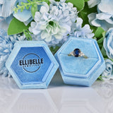 Ellibelle Jewellery Natural Blue Sapphire & Diamond 18ct Gold Ring (2.92ct)
