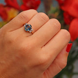Ellibelle Jewellery Natural Ceylon Sapphire & Diamond 18ct Gold Ring (1.63ct)