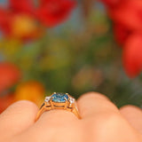 Ellibelle Jewellery Natural Ceylon Sapphire & Diamond 18ct Gold Ring (1.63ct)