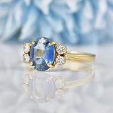 Ellibelle Jewellery Natural Ceylon Sapphire & Diamond 18ct Gold Ring (1.63ct)