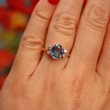 Ellibelle Jewellery Natural Ceylon Sapphire & Diamond 18ct Gold Ring (1.63ct)