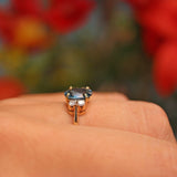 Ellibelle Jewellery Natural Ceylon Sapphire & Diamond 18ct Gold Ring (1.63ct)