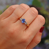 Ellibelle Jewellery Natural Ceylon Sapphire & Diamond Three Stone Engagement Ring (1.60ct)