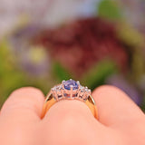 Ellibelle Jewellery Natural Ceylon Sapphire & Diamond Three Stone Engagement Ring (1.60ct)