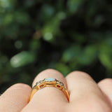 Ellibelle Jewellery Opal & Diamond 18ct Gold Bow Ring