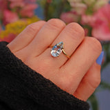 Ellibelle Jewellery Pear Shaped Aquamarine 18ct Yellow Gold Ring