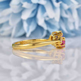 Ellibelle Jewellery Pink Sapphire & Tanzanite 18ct Gold "Toi et Moi" Engagement Ring