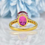Ellibelle Jewellery Pink Tourmaline & Diamond 18ct Gold Dress Ring