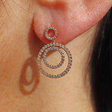Ellibelle Jewellery Rose Gold Diamond Hoop Earrings