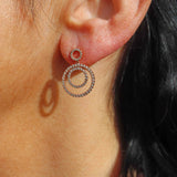 Ellibelle Jewellery Rose Gold Diamond Hoop Earrings