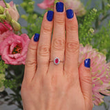 Ellibelle Jewellery Ruby & Diamond 18ct White Gold Cluster Ring