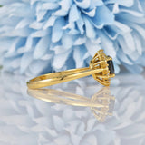 Ellibelle Jewellery Sapphire & Diamond 18ct Gold Oval Cluster Ring