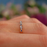 Ellibelle Jewellery Sapphire & Diamond Gold Stacking Band Ring
