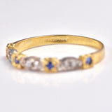 Ellibelle Jewellery Sapphire & Diamond Gold Stacking Band Ring