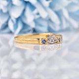Ellibelle Jewellery Sapphire & Diamond Gold Stacking Band Ring