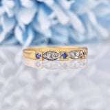 Ellibelle Jewellery Sapphire & Diamond Gold Stacking Band Ring