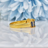 Ellibelle Jewellery Sapphire & Diamond Marquise Half Eternity Ring