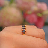 Ellibelle Jewellery Sapphire & Diamond Marquise Half Eternity Ring