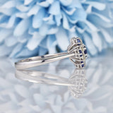 Ellibelle Jewellery Sapphire & Diamond White Gold Cluster Ring