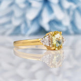 Ellibelle Jewellery Scapolite & Diamond 18ct Gold Ring