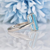 Ellibelle Jewellery Swiss Blue Topaz 18ct White Gold Dress Ring (7.10ct