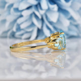Ellibelle Jewellery Swiss Blue Topaz 9ct Gold Three Stone Ring