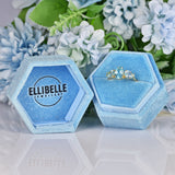 Ellibelle Jewellery Swiss Blue Topaz 9ct Gold Three Stone Ring