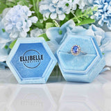Ellibelle Jewellery Tanzanite & Diamond 18ct White Gold Cluster Ring