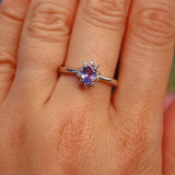 Ellibelle Jewellery Tanzanite & Diamond Platinum Cluster Ring