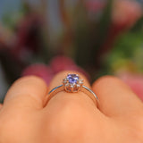 Ellibelle Jewellery Tanzanite & Diamond Platinum Cluster Ring