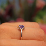 Ellibelle Jewellery Tanzanite & Diamond Platinum Cluster Ring