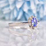 Ellibelle Jewellery Tanzanite & Diamond Platinum Cluster Ring