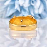Ellibelle Jewellery Victorian 18ct Gold & Diamond Buckle Ring