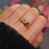Ellibelle Jewellery Victorian 18ct Gold & Diamond Buckle Ring